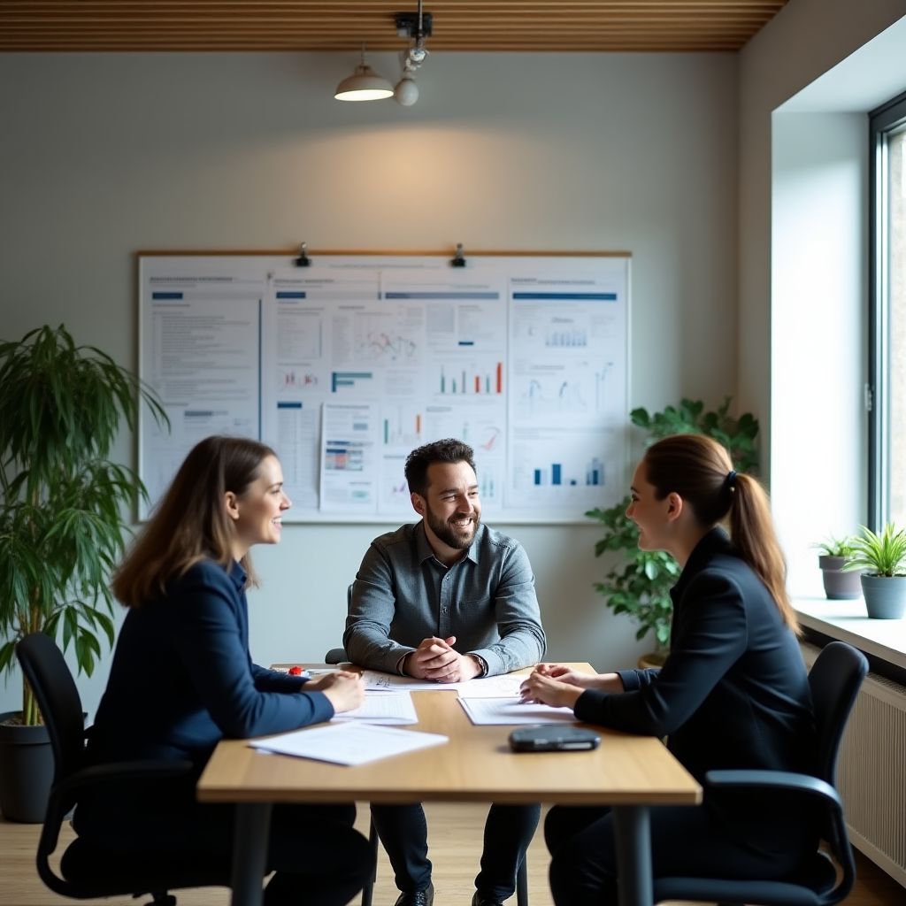 Fundadores de InvertiSmart en la primera oficina